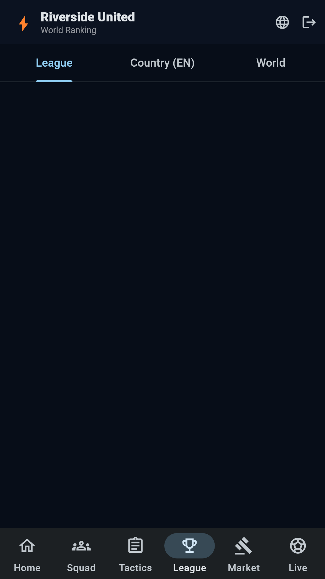 PRO EV 7 world ranking screen